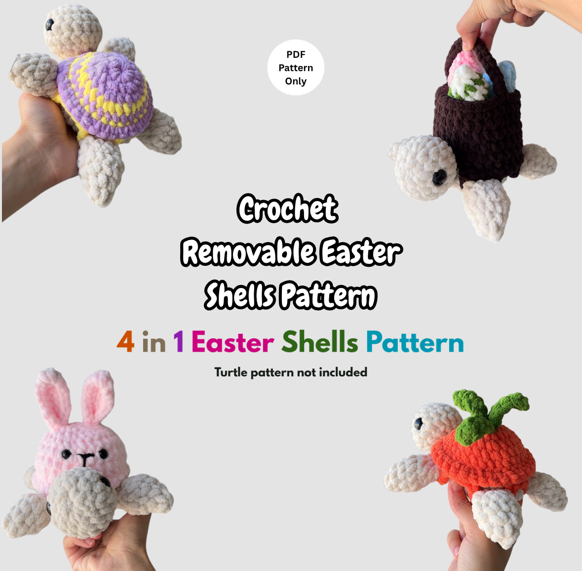 Easter Turtle Removable Shells