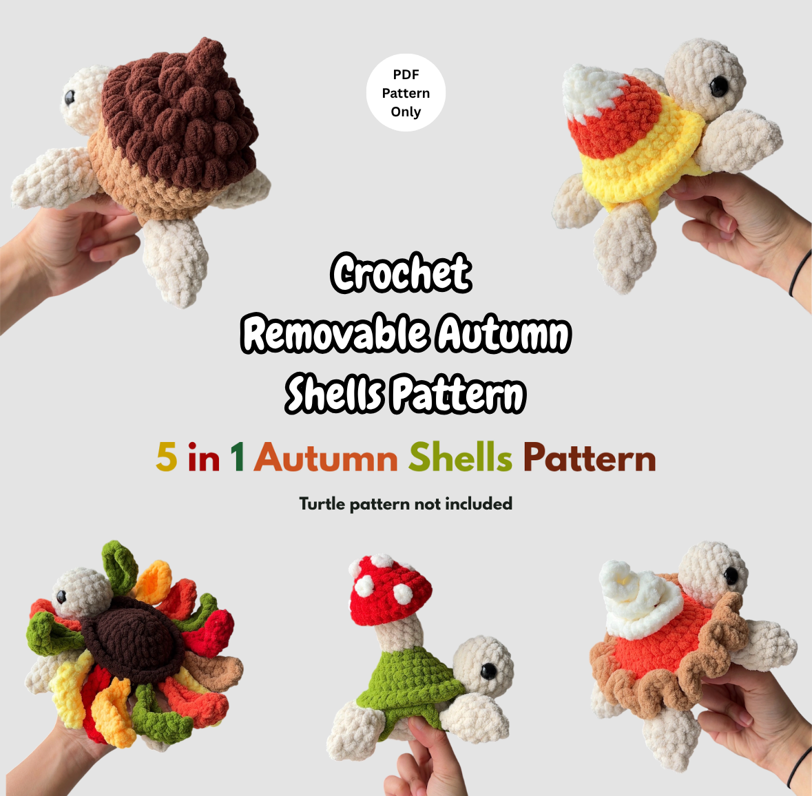 Autumn Turtle Removable Shells