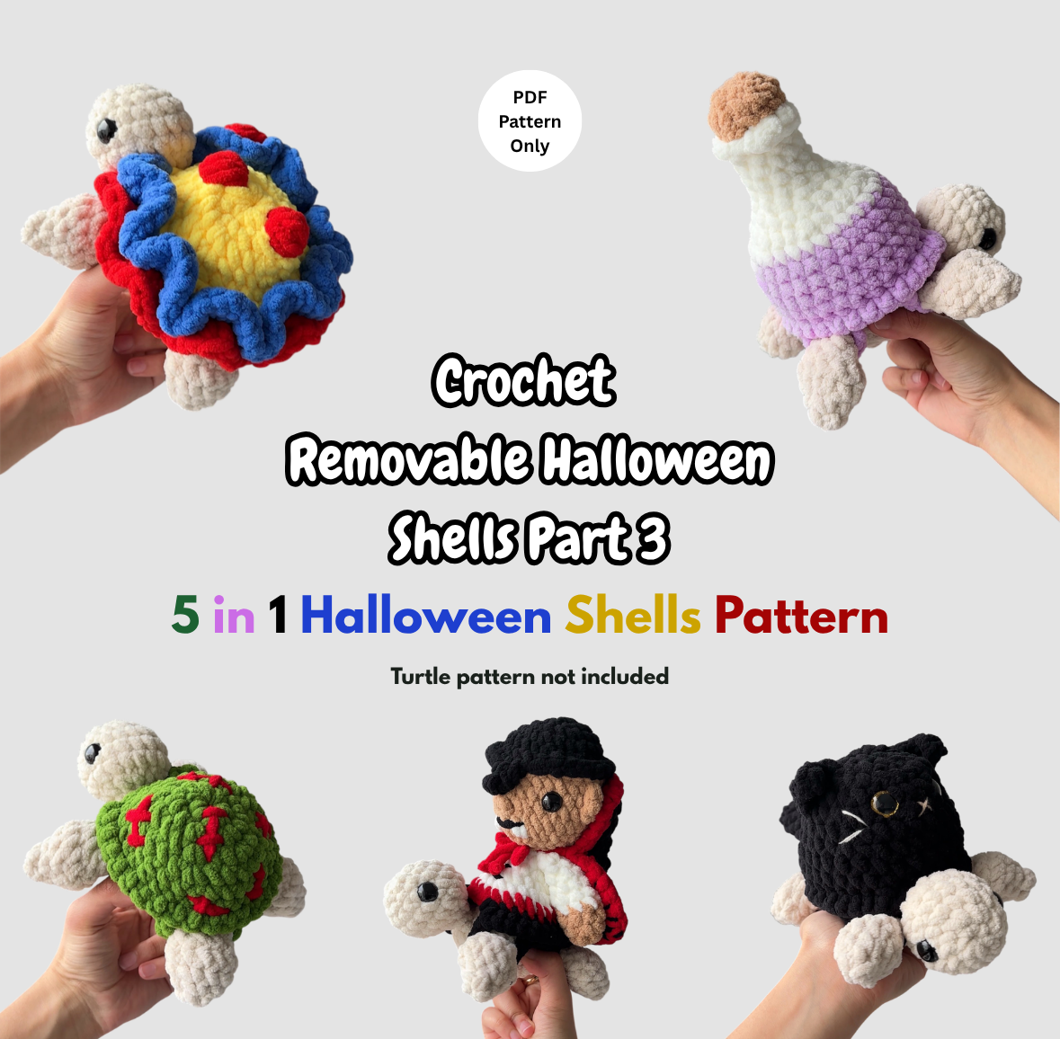 Halloween Turtle Removable Shells Part 3