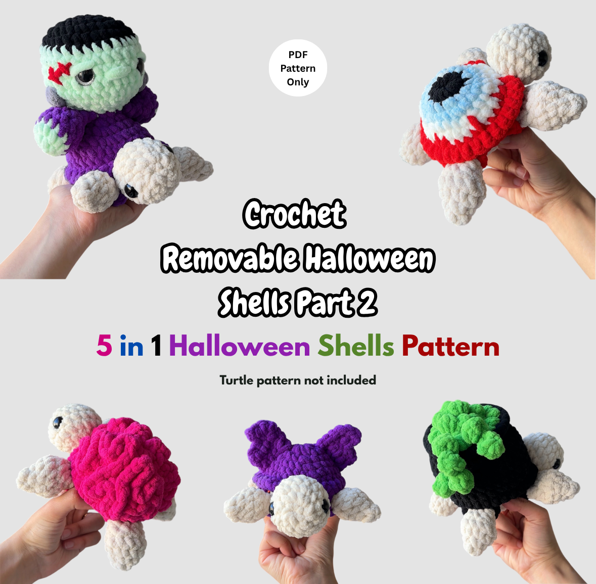 Halloween Turtle Removable Shells Part 2
