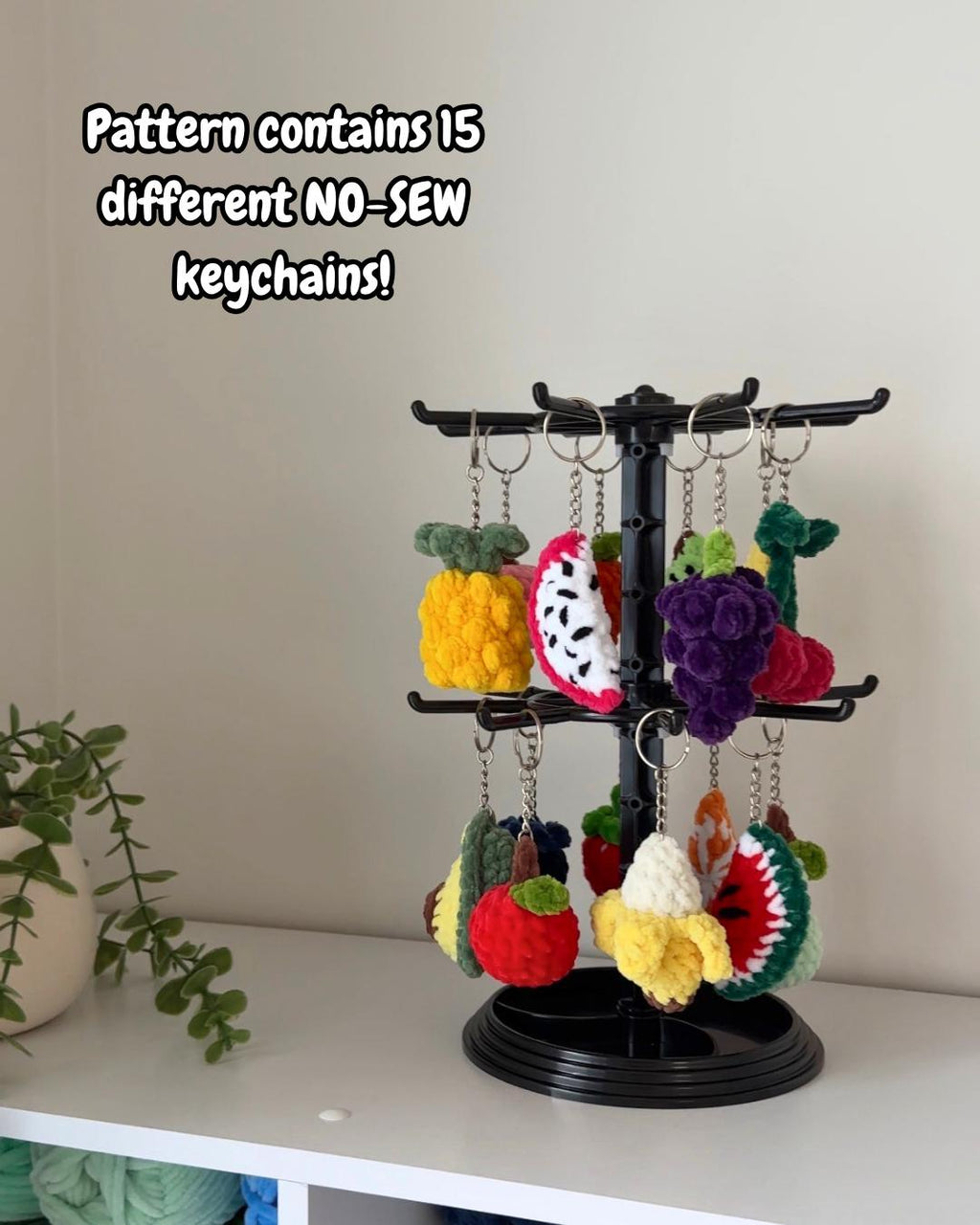 15-in-1 Fruit Keychains Bundle