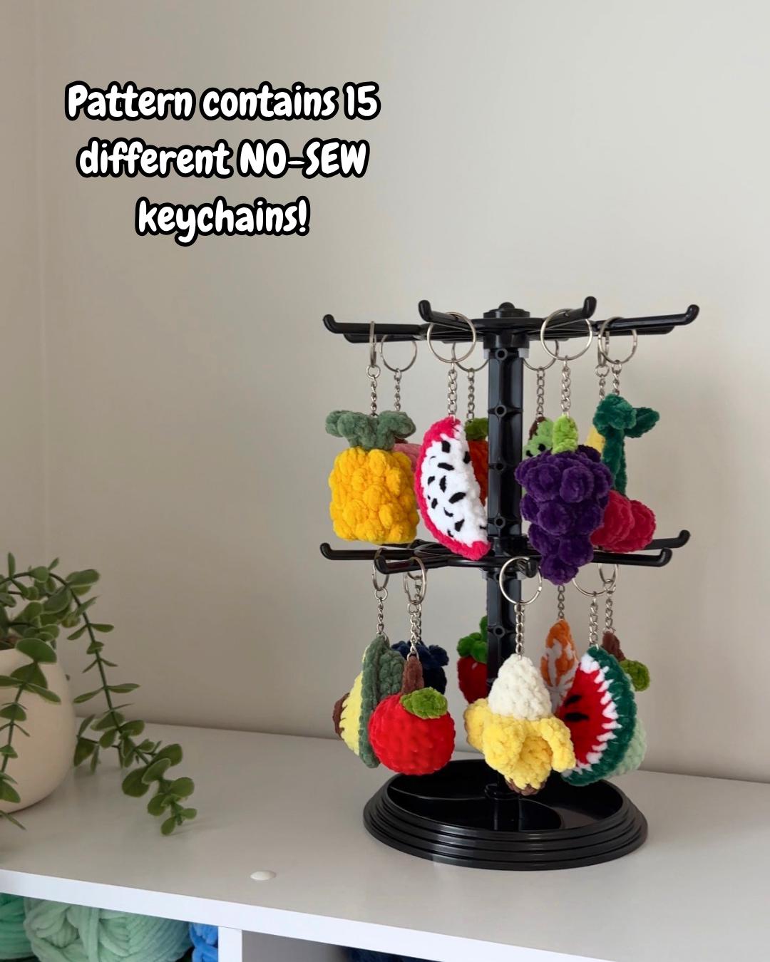 15-in-1 Fruit Keychains Bundle